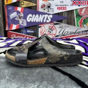 Size L9/M7 - Birkenstock Papillio Charlize Ornaments White /‎ Gold Narrow